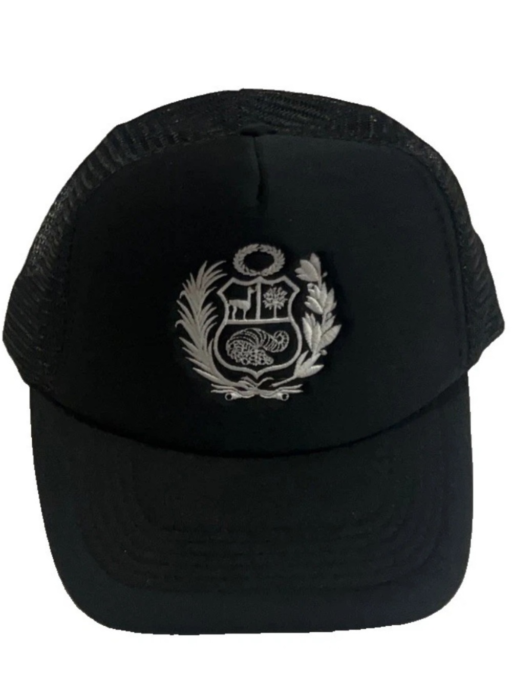 Peru Peruvian Country Flag Emblem Tourist Adult SnapBack Trucker Hat RARE